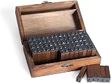 Co-link 70pcs Wooden Rubber Alphabet Letter Stamps Set for Crafts view 4