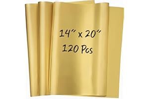 SANZIX 120 Sheets Metallic Gold Tissue Paper for Gift Bags 14" x 20" - Gift Wrapping Tissue for Christmas Gifts, Party & Wedding Decorations - Christmas Wrapping Paper for Holiday Xmas Décor
