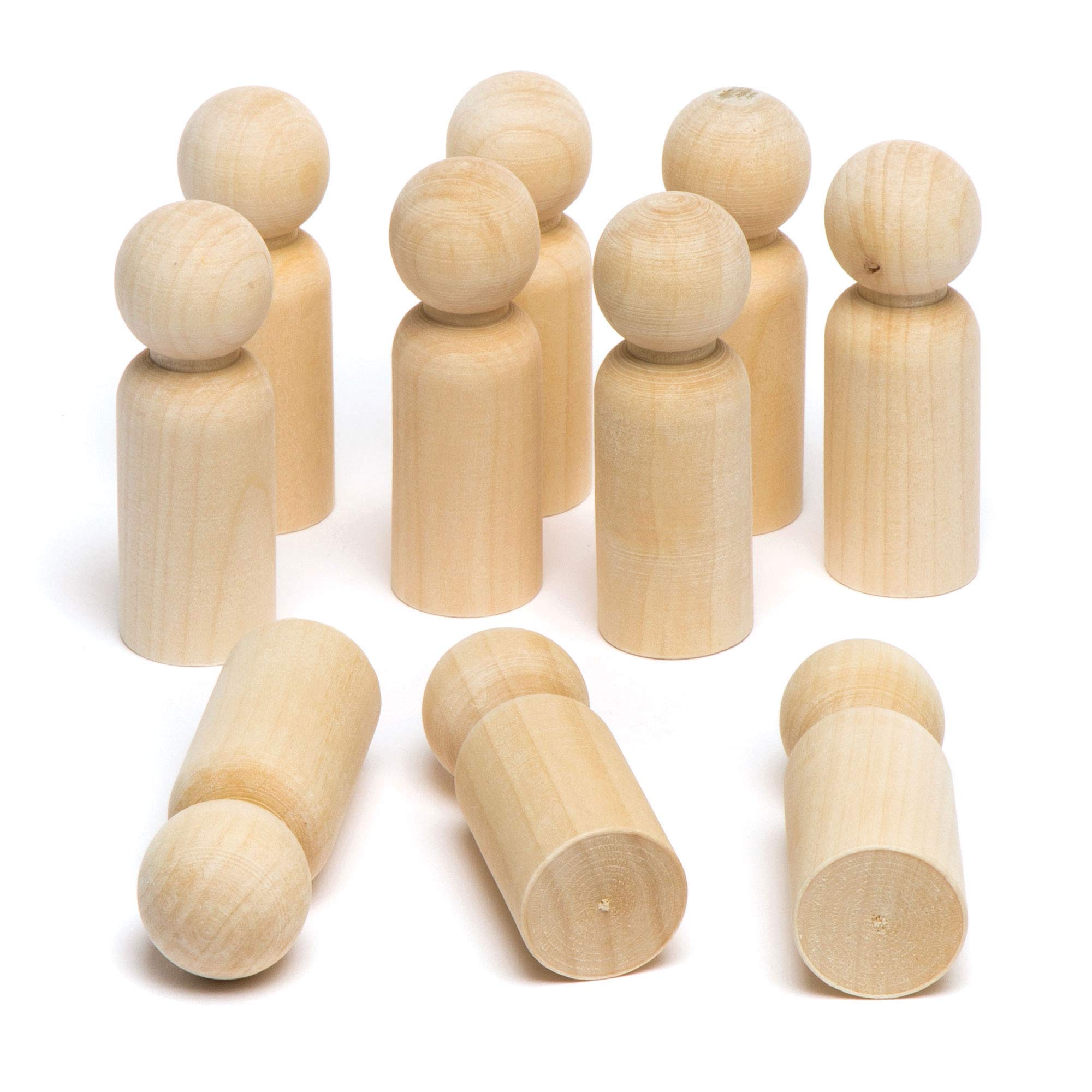 Baker Ross AR324 Wooden Figures Pack of 10, Plain People for Kids to Design, Decorate for Painting Arts and Crafts or to Create a Mini, 7 cm