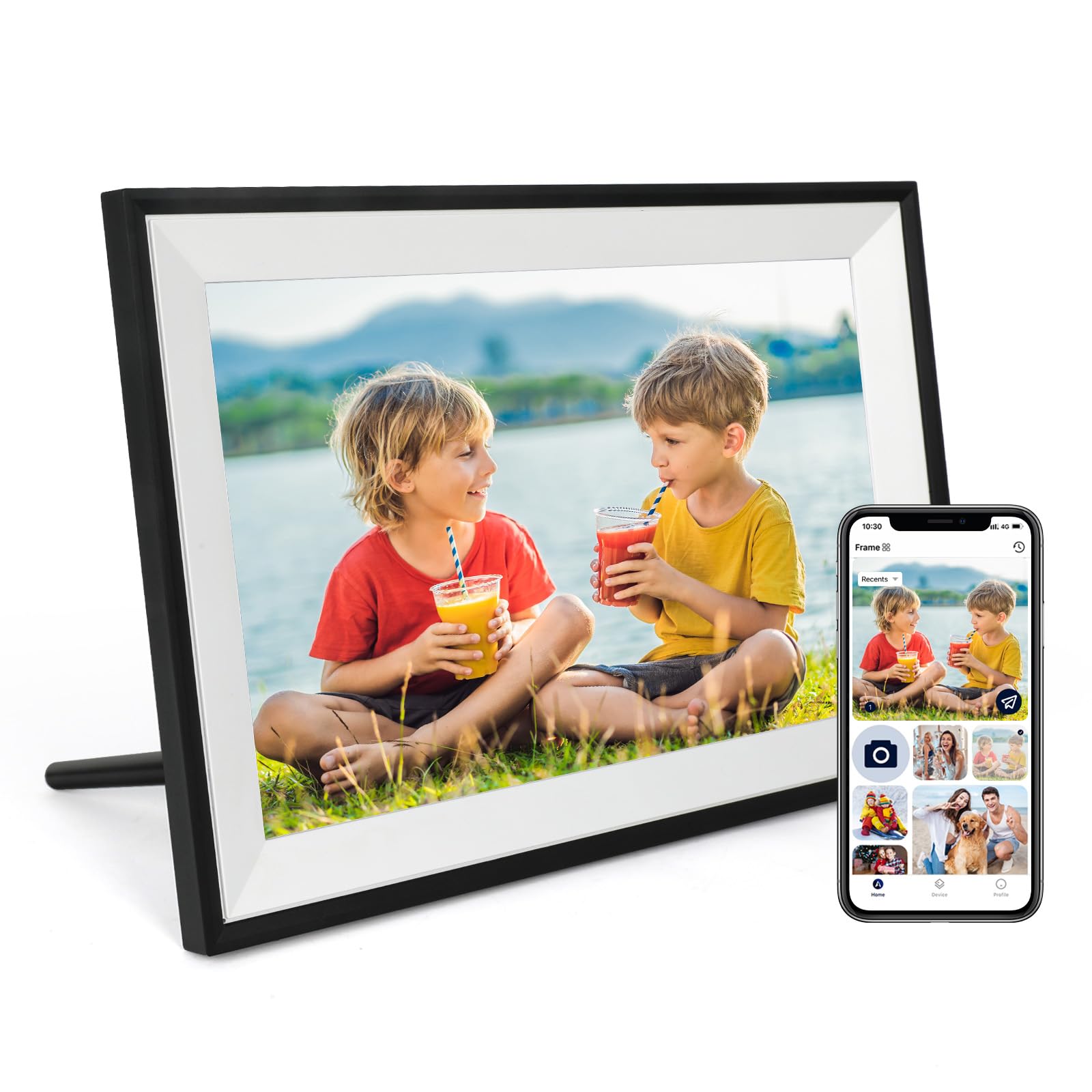 32 GB Digital Photo Frame WiFi,10.1 Inch Digital Picture Frame,1280x800 IPS HD Touch Screen Electronic Digital Frame,Auto-Rotate,Easy to Share Photos or Videos Anywhere