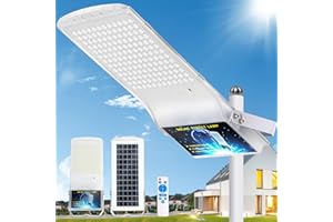 OTeedo 600W Solar Street Light(Scheme Upgrade) 60000LM LED Outdoor Waterproof Dusk to Dawn for Yard Lighting IP66 6000K with Remote Control Flood Spot Lights for Garden Parking Lot,Basketball Court