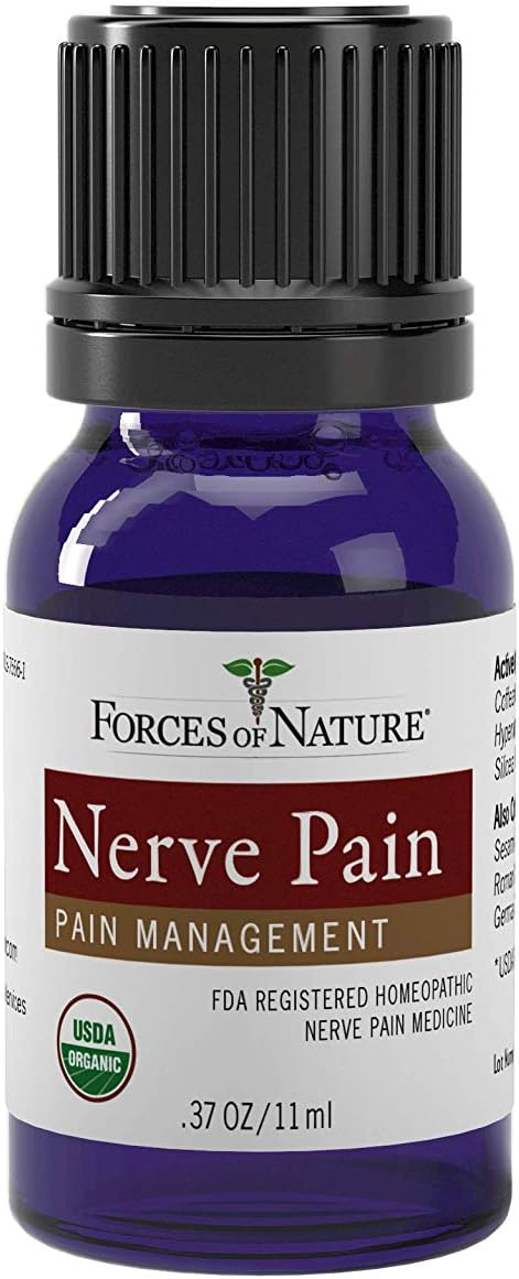 Forces of Nature -Natural, Organic Nerve Pain Relief (11ml) Non GMO, No Harmful Chemicals –Fast Acting Anti-Inflammatory Relief for Pain Associated with Sciatica, Diabetes, Shingles, Neuropathy: Health & Personal Care