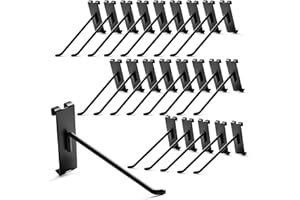YGPHO Gridwall Hooks 8 Inch, 60 Pack Heavy Duty Display Hooks for Grid Wall, Grid Panel Hooks Hangers, Grid Wall Accessories for Retail, Craft Shows, Home Setup and Customized Display, Black