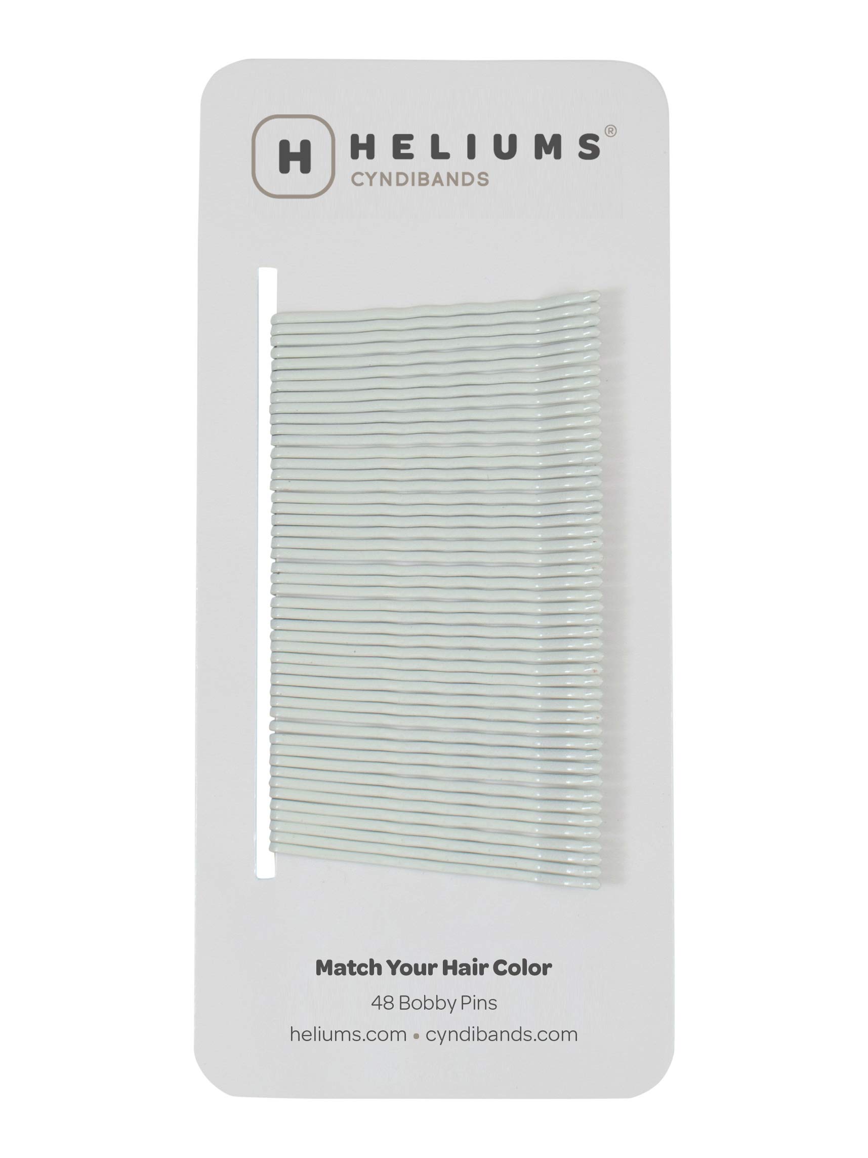Heliums Kirby Pins - White - 48 Count, 5cm Wavy Hair Grips, Color Matched for White and Platinum Blonde Hair