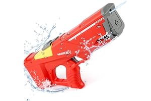 WNSULL Electric Water Gun for Adults Kids,Automatic Water Gun up to 35 Ft,High Pressure 650CC Battery Powered Squirt Gun,Water Blaster Shooting Outdoor Beach Pool Toys (RED)