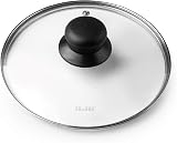 Ibili Stainless Steel Vented Lid 18cm for Pots - Silver & Black Glass