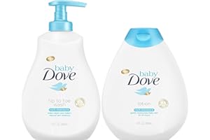 Baby Dove Rich Moisture Bundle, Tip to Toe Wash and Lotion, 13 Ounce Each