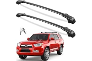 FENGYU Heavy Duty 330lb Lockable Roof Rack Cross Bars Compatible with Toyota 4Runner 2010-2024 (with Factory Side Rails), Aluminum Roof Rails Crossbars Black Rooftop Cargo Luggage