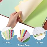 Thboxes File Dividers A4 3 Pack 12 Part Multi Hole Punched Colourful view 4