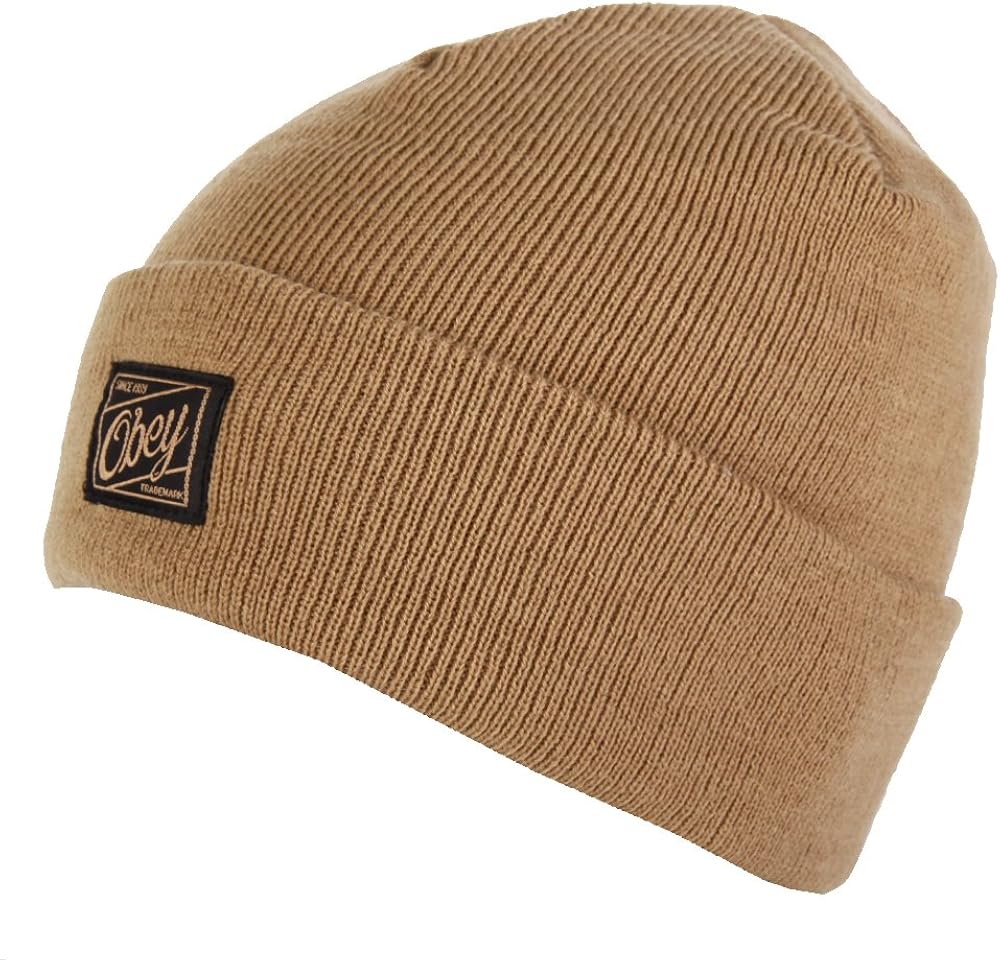 OBEY Beanies Men Jobber Beige Beanie for men TU Amazon.co.uk
