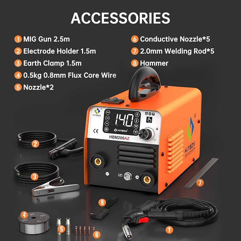 4-in-1 MIG-Schweißgerät IGBT-Inverter Gas/Ohne Gas ARC Lift-TIG