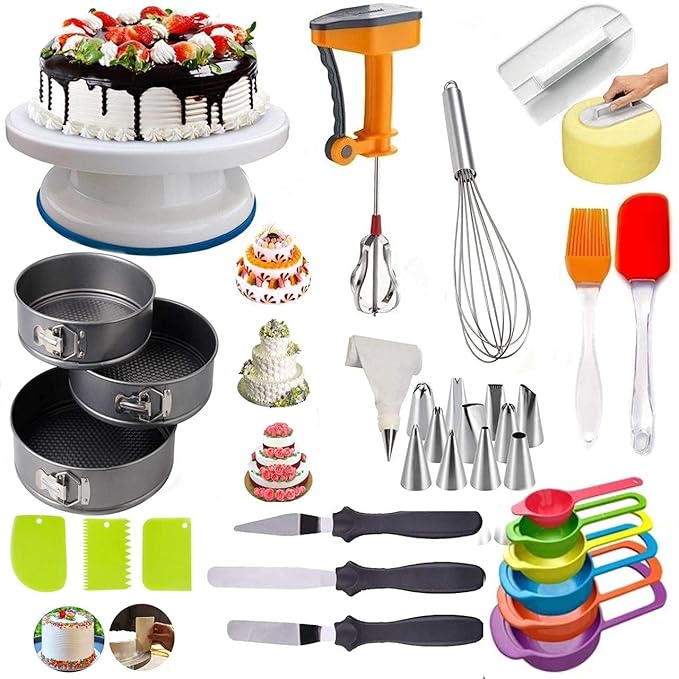 Buy L G Enterprise Cake Making Supplies Cake Turntable & Nozzle Set