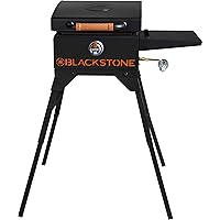 Blackstone 1939 On The Go Side Shelf, Hood & Leg Stand Heavy Duty Flat Top Griddle Grill Station for Kitchen, Camp…