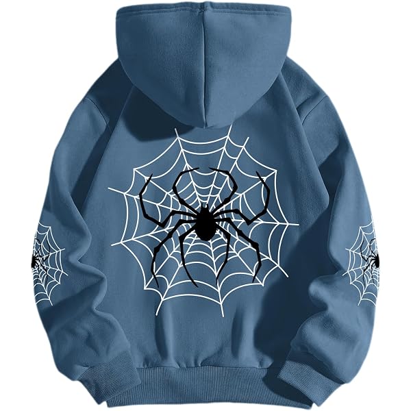 Amazon.com: heyheyshine Unisex Man Woman Y2K Spider Hoodie Gothic