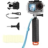 BO&DQQ Underwater Waterproof Case Compatible with DJI Osmo Action 5 Pro/Action 4/Action 3, 164FT/50M Dive Diving Housing Cove