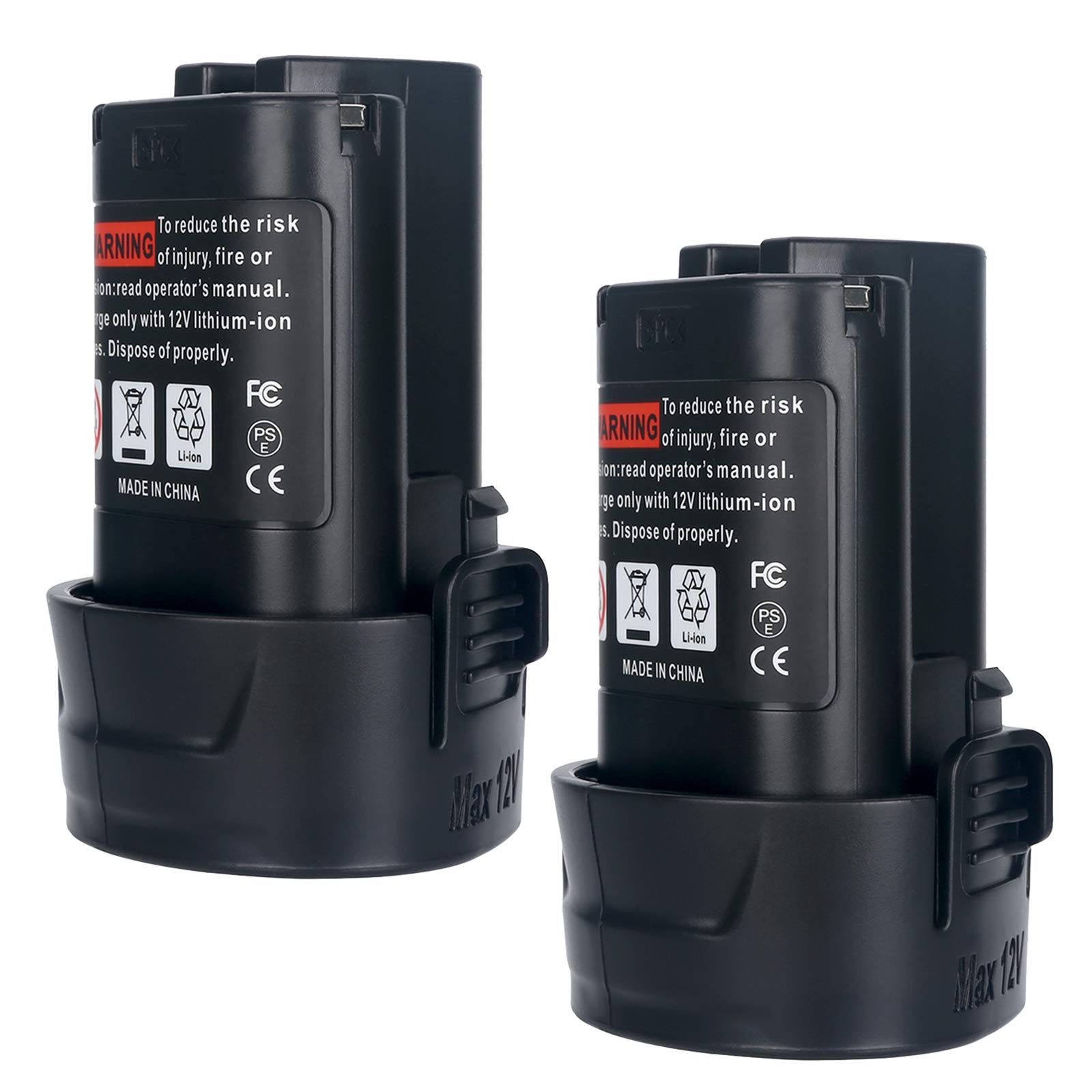 2 Batterie Al Litio 10.8V 3.0Ah Per Makita – Sostituzione BL1013 BL1014, Per Trapani, Avvitatori E Luci LED