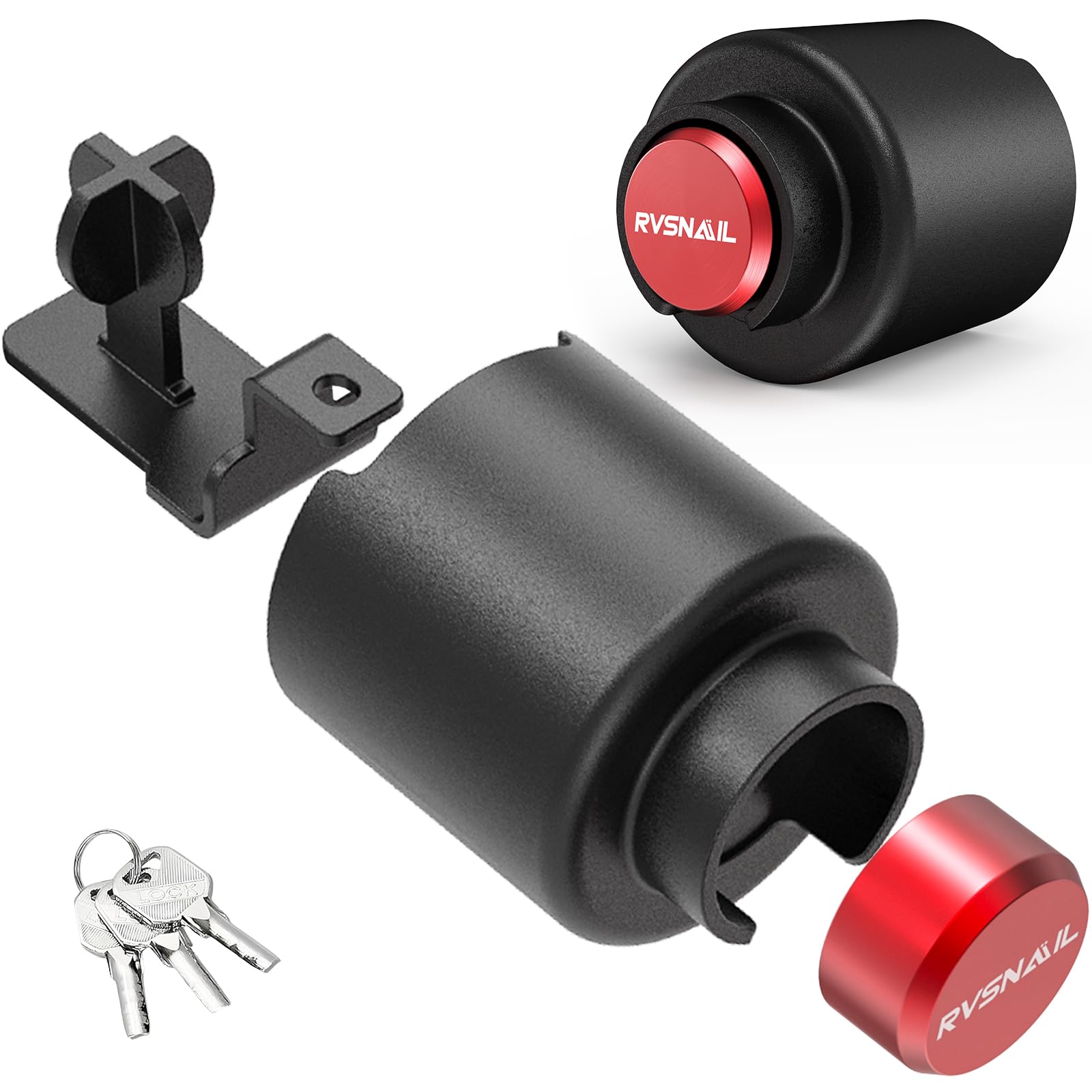 Photo 1 of ?2025 Upgraded? Trailer Hitch Locks Fit 2 Inch Coupler with Drainage Hole, Heavy-Duty Anti-Theft Steel Hitch Locks, Trailer Coupler Lock for RV, Trailer, Boat, Pickup