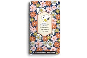 Peanuts - Happiness is a Hug from a Friend 2024 – 2025 Floral Planner - 28-Month - 2 Year Pocket Calendar
