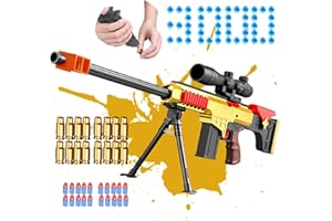 UKOLA Long Size Sniper Rifle Shell Ejecting Toy Gun Safe Shell Ejection EVA Soft Bullet Sniper Rifle for Kids Realistic Model Look Like Real