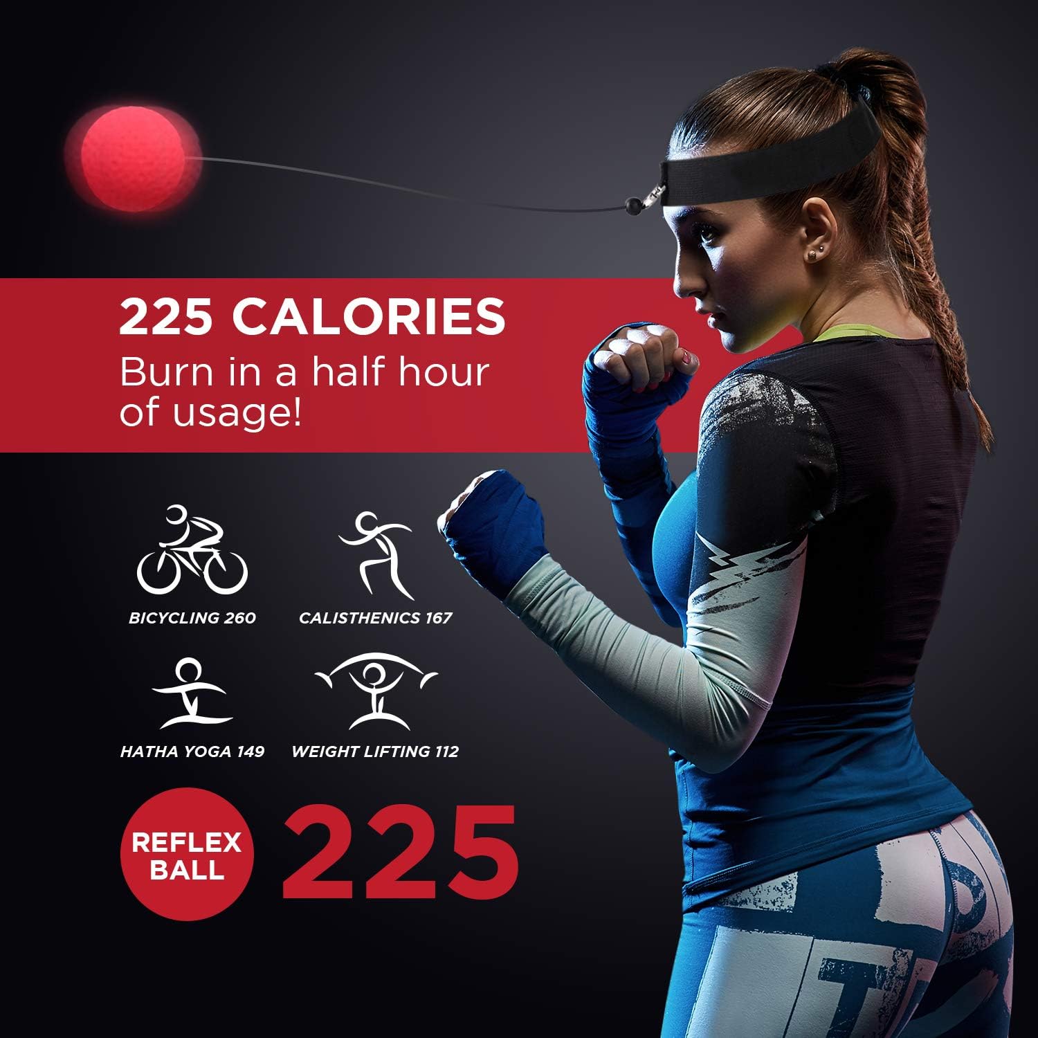 Boxing Reflex Ball Set - 4 Difficulty Levels Great for Reaction Speed and Hand Eye Coordination Training Boxing Equipment Fight Speed, Boxing Gear, Punching Ball Reflex Bag Alternative (Set of 4) : Sports & Outdoors