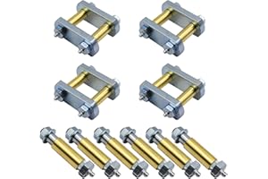 LOSTAR Heavy Duty Shackle kit Compatible with CRE3000 Stock and Equaflex 2.25" Shackles Tandem Axle Truck/Trailers