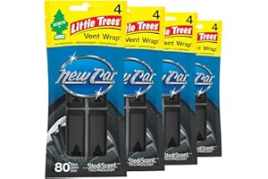 LITTLE TREES Car Air Freshener | Vent Wrap Provides Long Lasting Scent, Invisibly Fresh | New Car Scent, 16 Air Fresheners