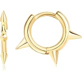 14K Gold Plated Tiny Gold Hoops, Dainty Minimalist Geometric Huggie Earrings, Simple Boho Beach Jewelry Gift for Her