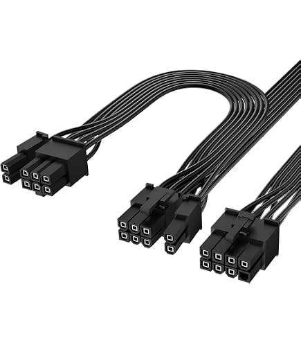 PCケーブル・コネクタ SMC LEYG25LDS6A-250 Aukuoy PCIe Cable for MSI Power Supply, PCIe 8 Pin Male to 6+2 Pin