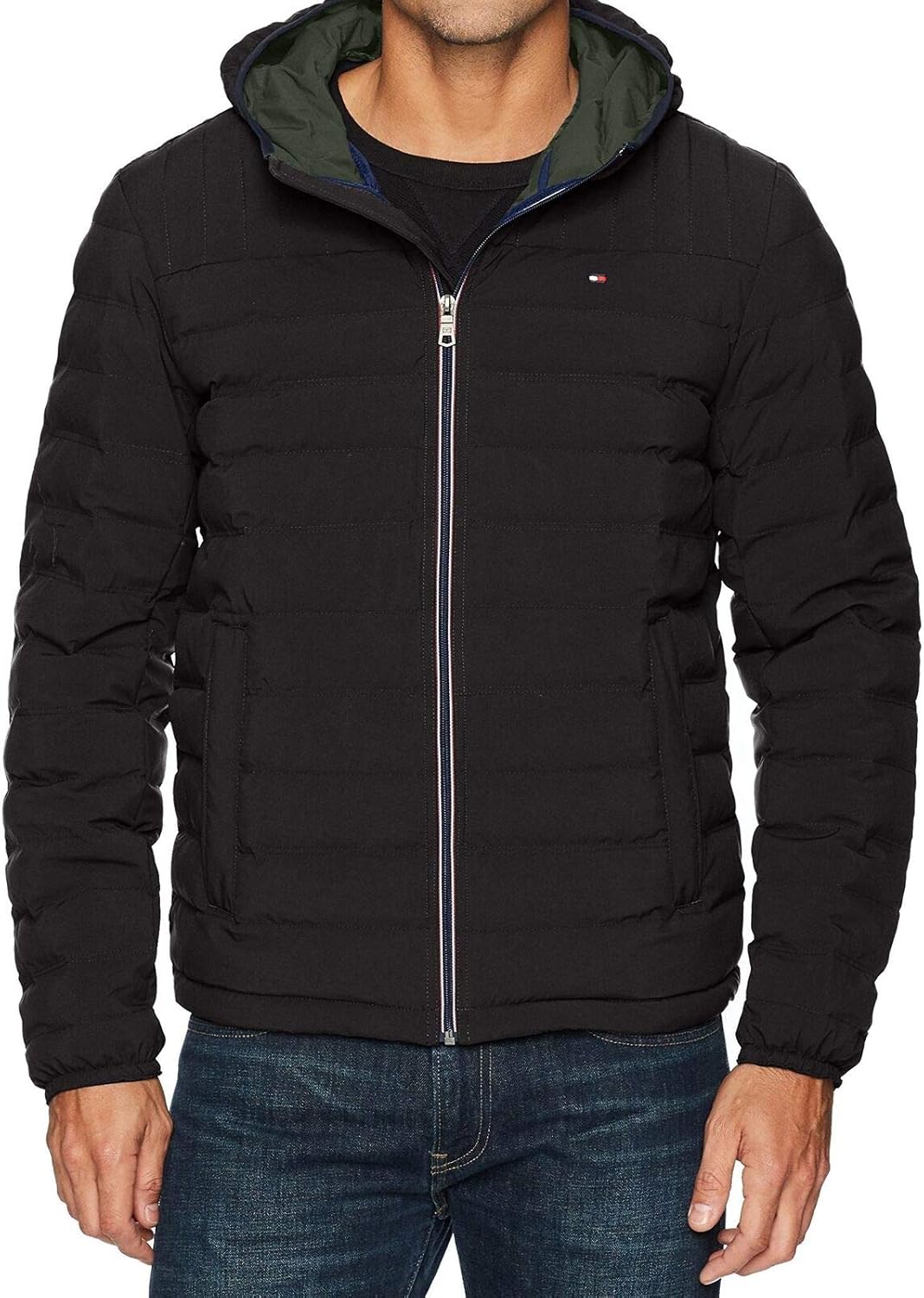 tommy quilted hooded jacket