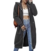 StunShow Womens Zip Up Hoodies Fleece Long Oversized Sweatshirt Jacket Casual Fall Coat with Pocket(S-3XL)