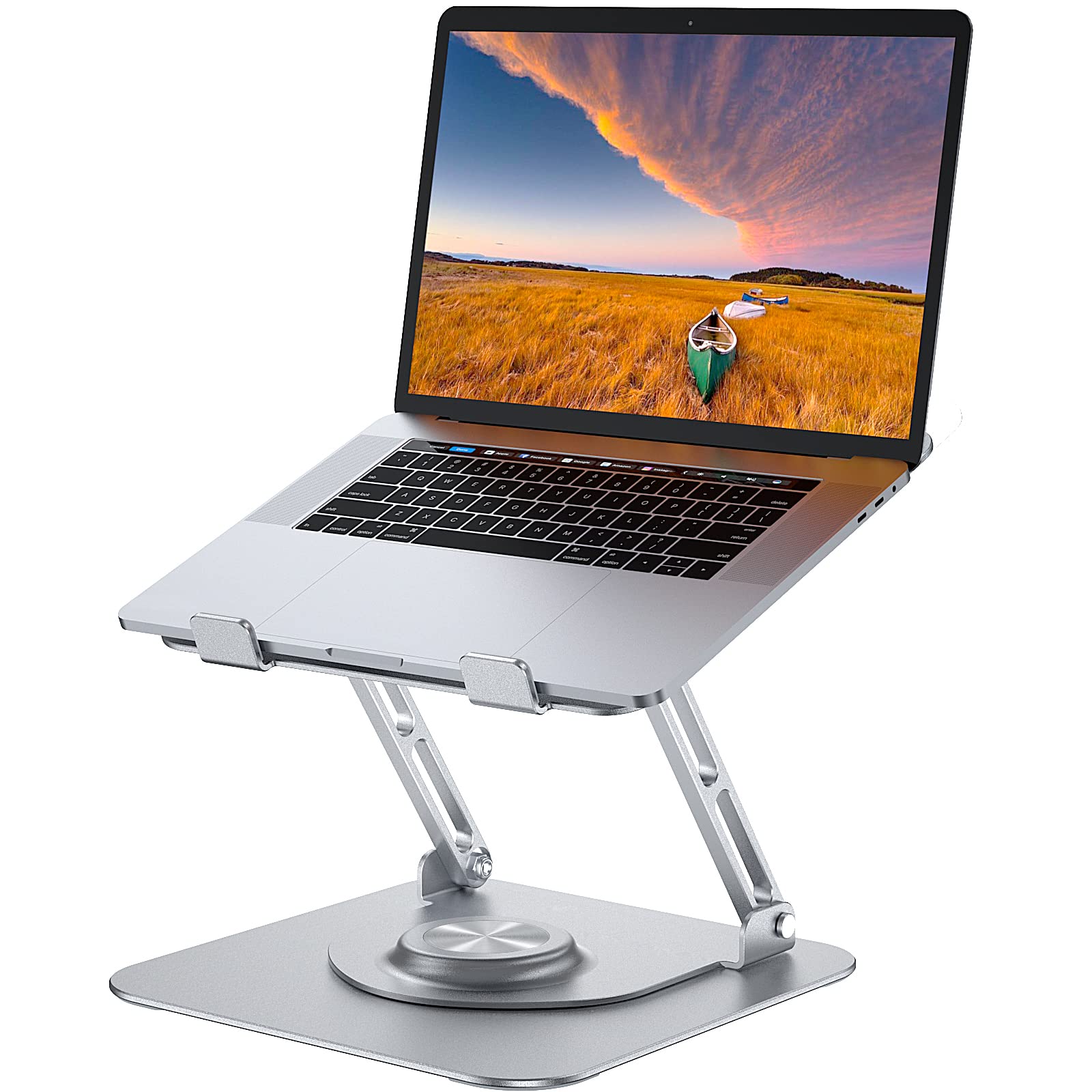 JOYEKY Laptop Stand, Foldable & Portable, Aluminium, Height-Adjustable, Compatible with Laptops 10-16 Inches