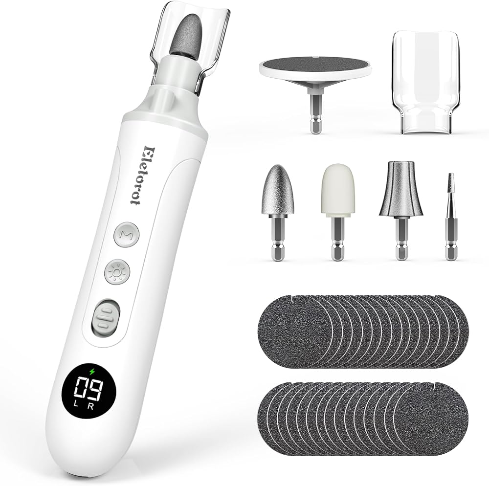 Eletorot Cordless Manicure Pedicure Set 9-Speed Nail Drill with Attachments