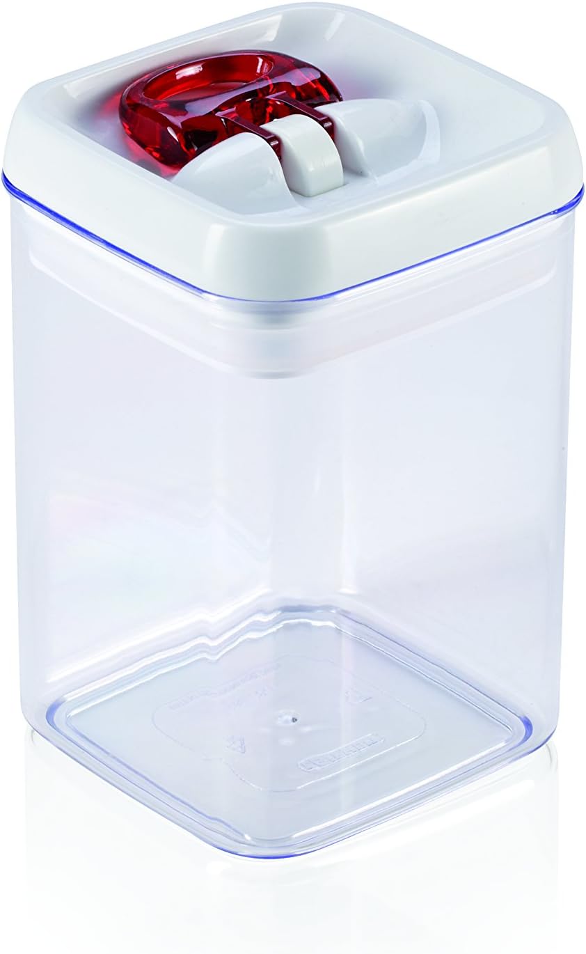 Leifheit 31210 Fresh and Easy Recipiente hermético Cuadrado de 1,2 l