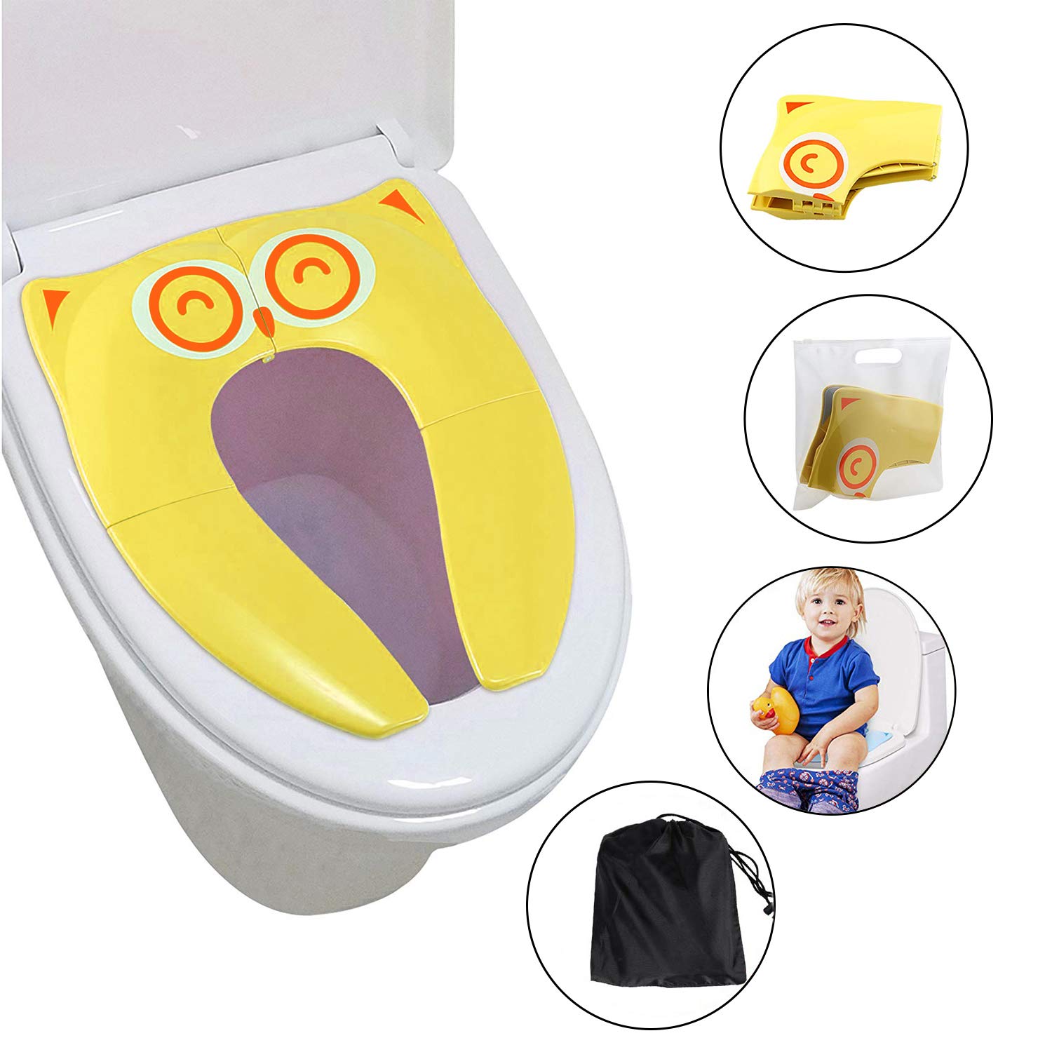 Galaxer Foldable Potty Toilet Training Seat Portable Travel Toddler