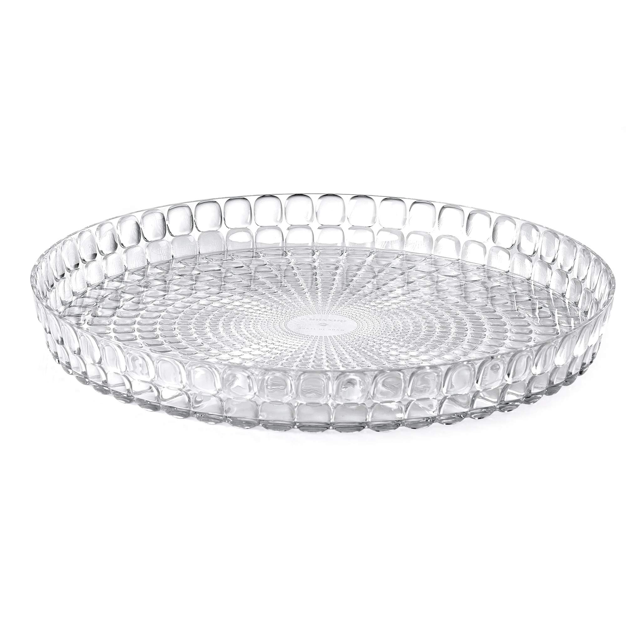 Guzzini Tiffany Round Tray, Pio&Tito Toso, Ø35.6 x h4 cm, Transparent