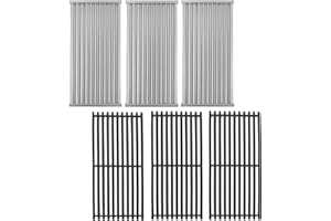 BBQration 17" Grill Grates and Emitter for Charbroil TRU Infrared 3-Burner 463242516 466242515 466242516 466242615 466242616 463355220 463342420 Grill Parts for Charbroil Grill Replacement Parts