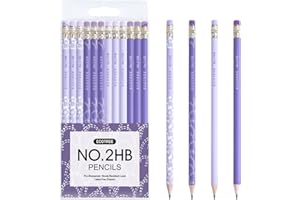 ECOTREE Pencils #2 Pre-Sharpened Pencils for Kids Number 2 Pencil with Erasers for School, Writing, 12 Count