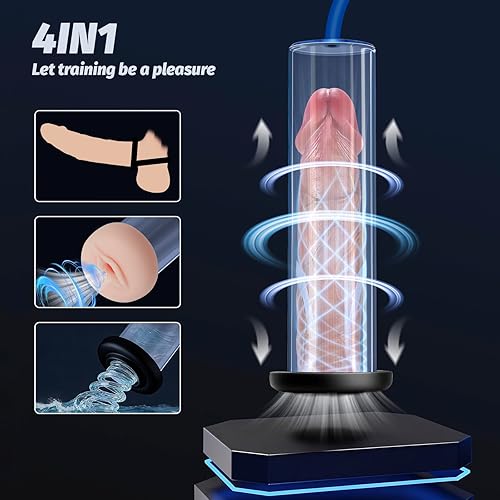 Male Enhancement Pump System 9 x 1.75 inch Cylinder,with Gauge,with a  Lifelike Vagina Sleeve & 11PCS Penis Rings Set,Sex Toys - Pumps &  Enlargers,Penis Male Sex Toys in Saudi Arabia