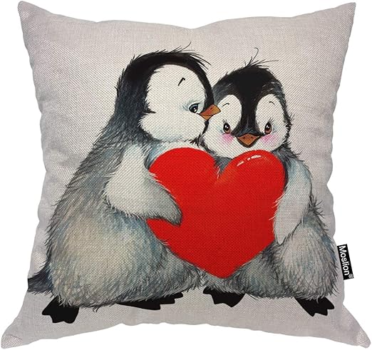 Amazon Com Moslion Penguin Pillows Valentine S Day Love Cute