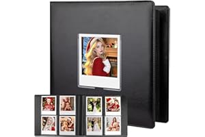 VEICEVOL 256 Pockets Photo Album for Polaroid 600 Itype Pictures, Large Photo Album for Polaroid i-Type, 600, SX-70 Instant Photos, Picture Book Capacity 256 Photos for Fujifilm Wide Instant Camera (Black)