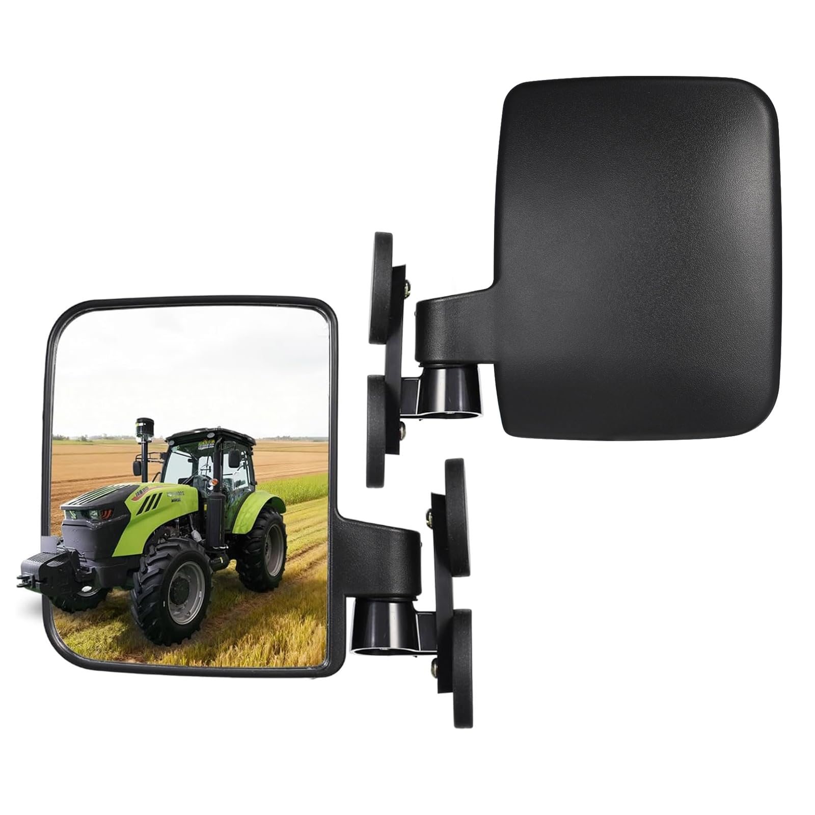Photo 1 of 2 PCS Magnetic Tractors Mirror, Forklift Rear View Mirror – 6.69" × 5.11", Tractor Side Mirror with 2.16" Strong Dual Magnets, No-Drill Installation