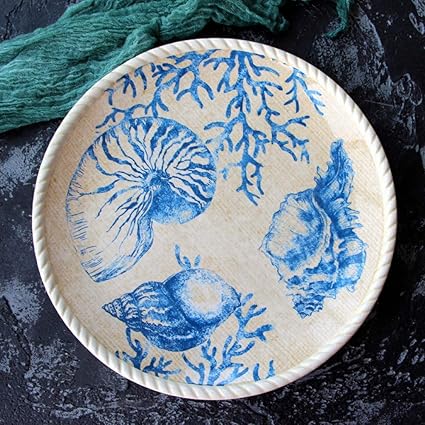 Amazon S Ting ボウル おしゃれ食器 アメリカンセラミック食器海洋シリーズ大型11インチ側パスタプレートをエンボス Ins キッチン用具 プレゼント ギフト カレー パスタ皿