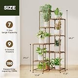 Bamworld 54.7 Tall Corner Plant Stand Indoor Outdoor Wooden Tiered Rack view 5