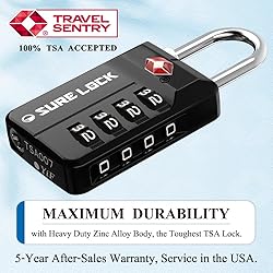 TSA Approved Travel Luggage Locks, Open Alert