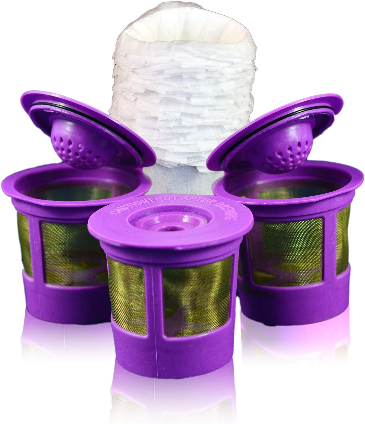 canFly Reusable K-cup Coffee Filters Compatible with ALL Keurig 1.0 and Keurig 2.0 Single Cup Brewing Home Systems including 25 Paper Filters