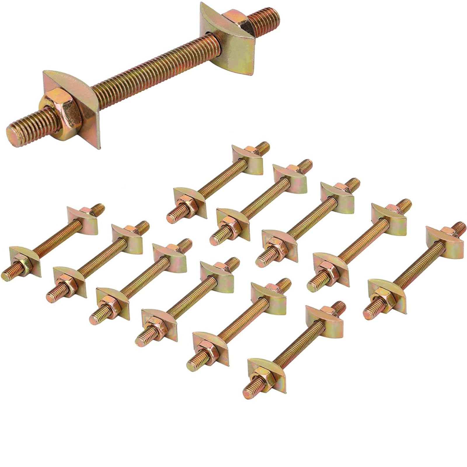 Lxoraziy 12Pcs Countertop Connector Bolts and Nuts, Furniture Fastening Connectors for Butcher Blocks, Tables, and Bed Frames