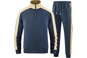 AEELEIRE Men's Tracksuits Long Sleeve Full Zip Jackets and Pants 2 Piece Outfit