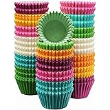 MontoPack 300-Pack Holiday Party Paper Baking Cups - No Smell, Safe Food Grade Inks and Paper Grease Proof Cupcake…