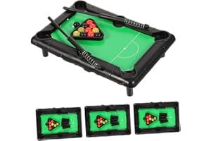 BESPORTBLE 4 Set Mini Table Billiards Game for Plastic Desktop Pool Educational Interaction Game Random Color