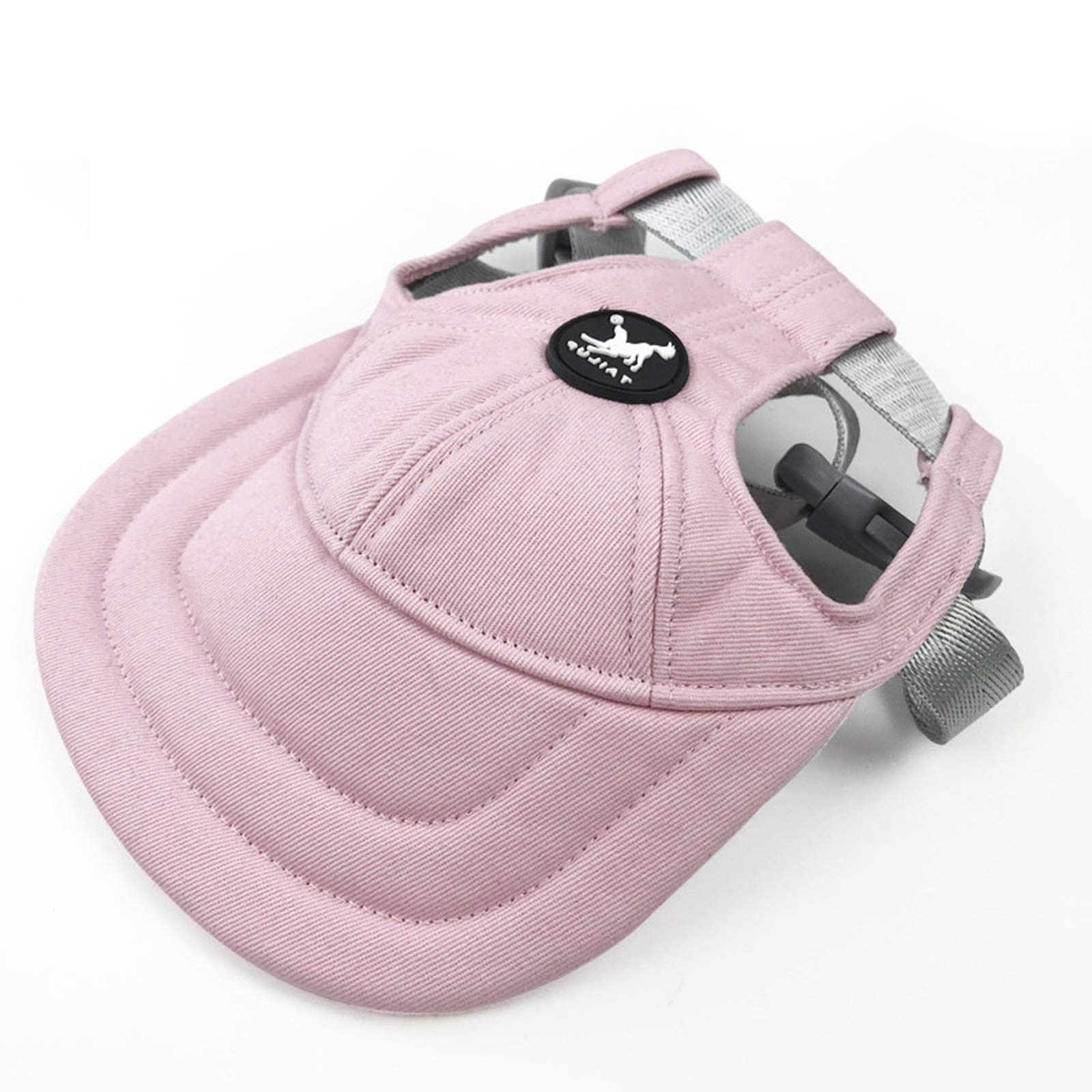 Dog Hats,Adjustable Strap Summer Sunbonnet Dog Outdoor Sport Sun Protection Baseball Hat Cap with Ear Holes for Puppy Small Dogs Medium Dogs (Medium, Pink) — image 1